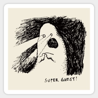 Super Ghost Sketch Sticker